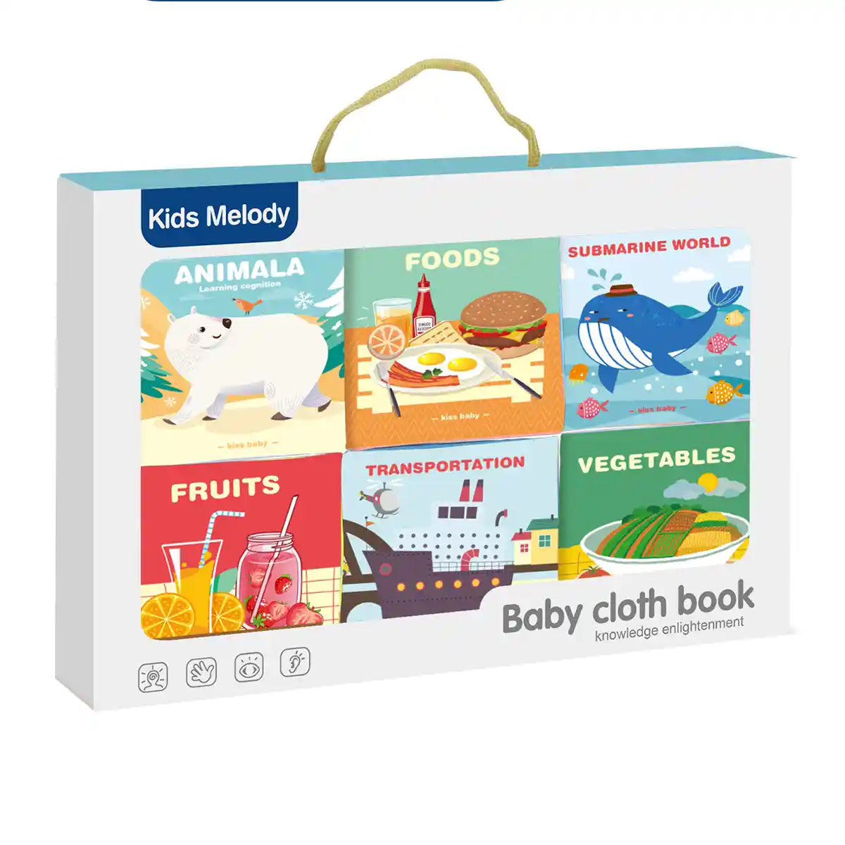 Crinkle Cloth Books for Babies (Set of 6 Books)