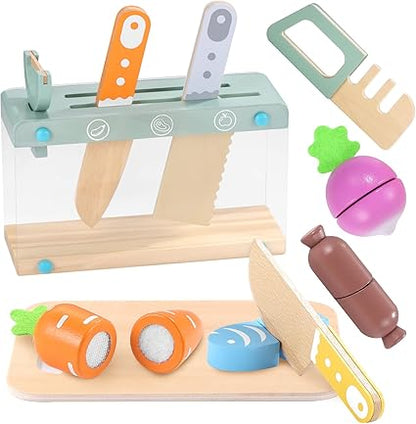 Mini Wooden Kitchen Accessories Play Set