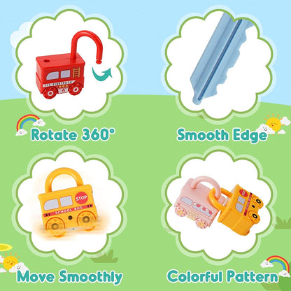 Train Learning Locks (6 Pieces)