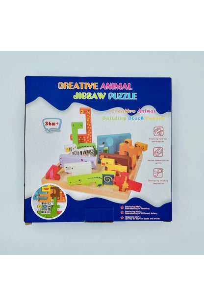 Wooden Animal Creative Challenge Jigsaw Puzzle Board