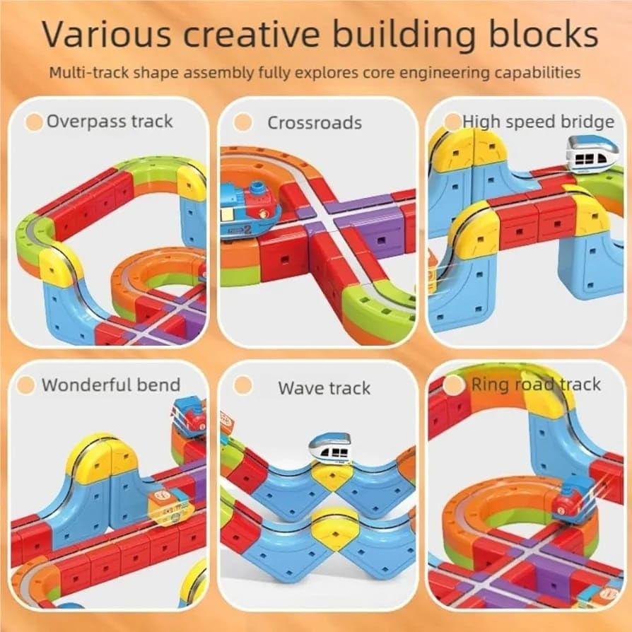 MagTrack Builder – Magnetic STEM Track Set - 67 Pcs