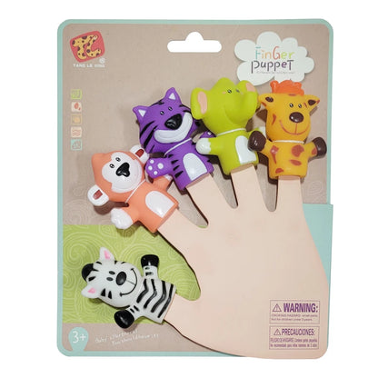 Zoo Animals Silicon Finger Puppets