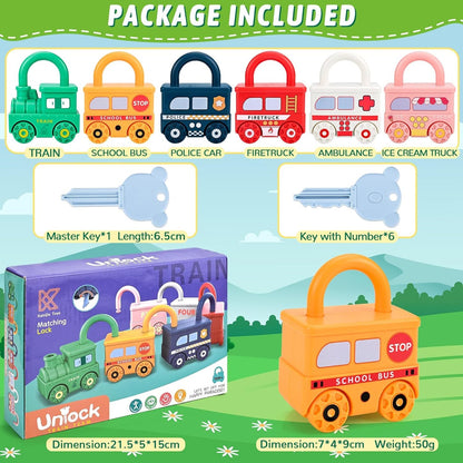 Train Learning Locks (6 Pieces)