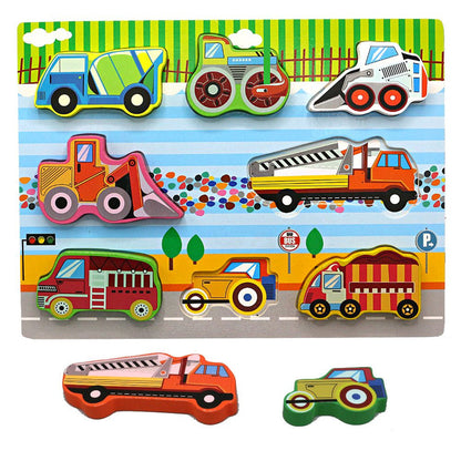 Means of Transportation Chunky Wooden Puzzle Board