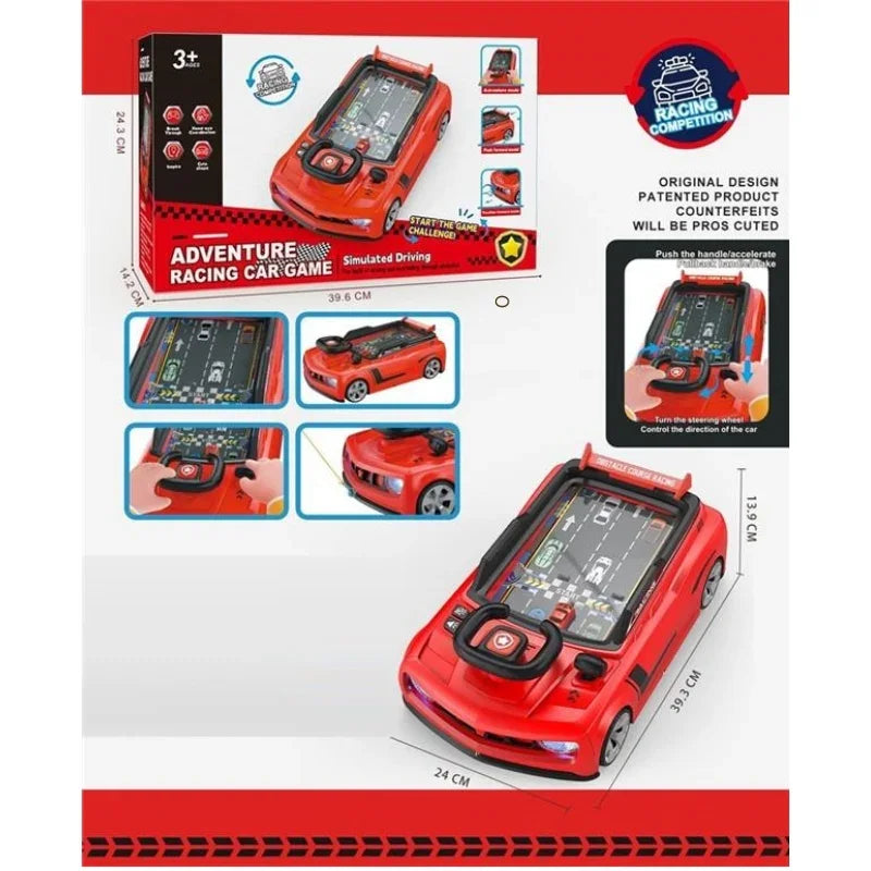 Kids Racing Adventure Car Steering Wheel Toy with Music and Light – Interactive Driving Simulation Game for Kids