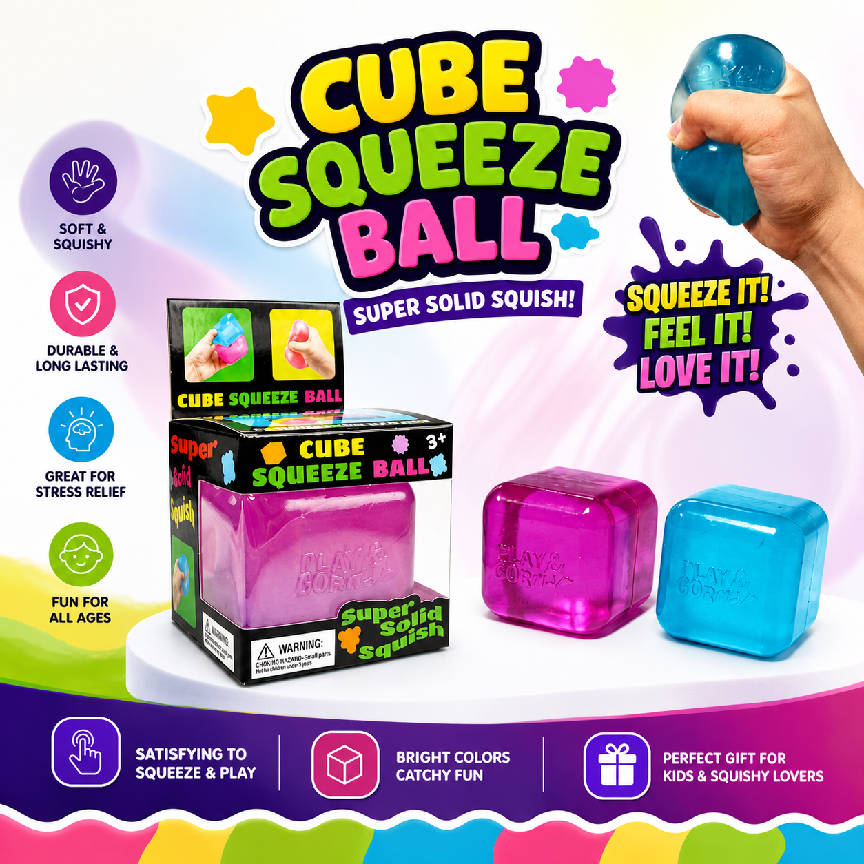 Nice Cube Nee Doh Stress Cube Sensory Fidget Toy