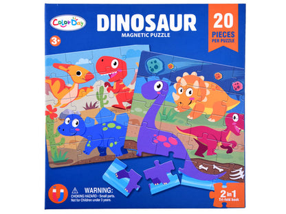 Dinosaur 2 in 1 Magnetic Puzzle Book