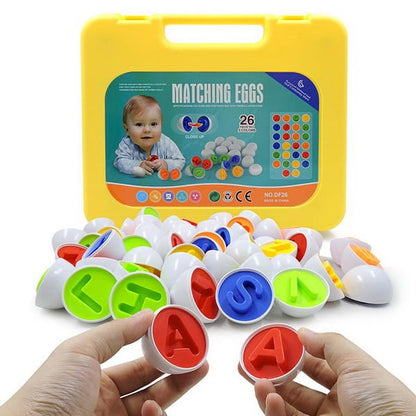 26 Pcs Set Of Colorful Matching Eggs For Kids