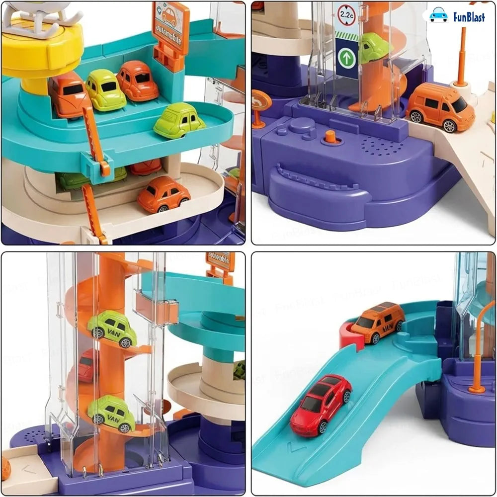 Car Track Parking Building Adventure Set