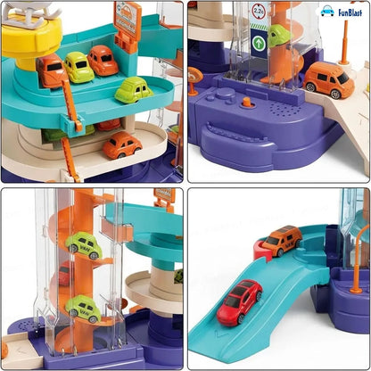 Car Track Parking Building Adventure Set