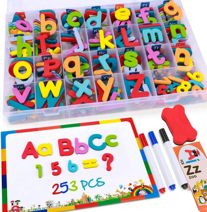 Magnetic Foam Alphabets and Numbers with Storage Box – 234 Pieces