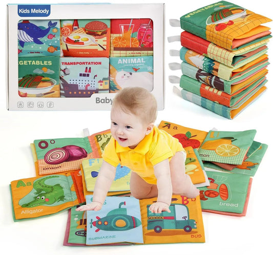 Crinkle Cloth Books for Babies (Set of 6 Books)