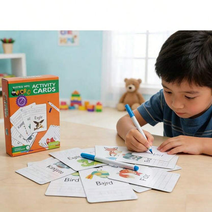 Word Write-and-Wipe Learning Cards – Reusable Early Learning Set