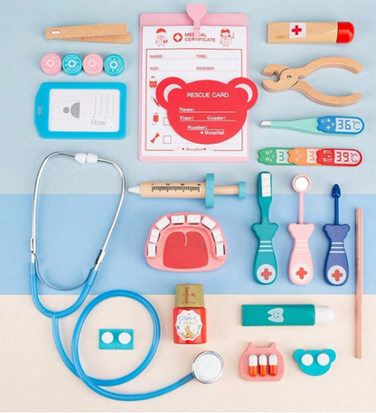 Wooden Pretend Play Doctor Set