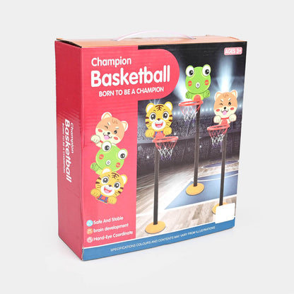 Indoor Outdoor Adjustable Basketball Play Set For Kids