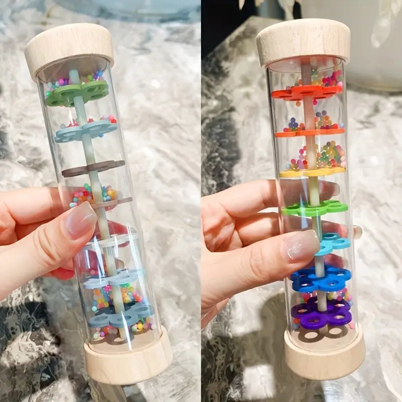 Wooden Rainmaker Rattle toy for Infants