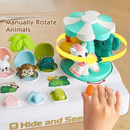 Pop Up Peekaboo Hide & Seek Animal with Carousel