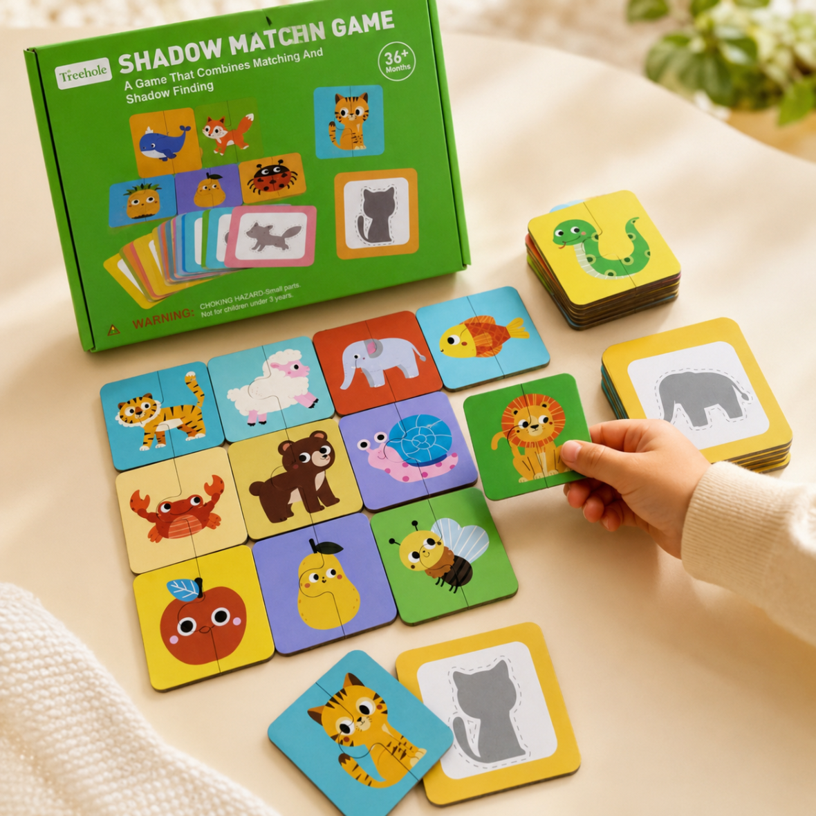 Shadow Matching Two Piece Puzzle