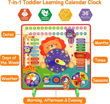 Wooden Calendar Clock