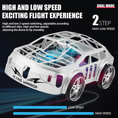 RC Drone Air Racer Flying Car One Click Take Off/Landing with LED Lights