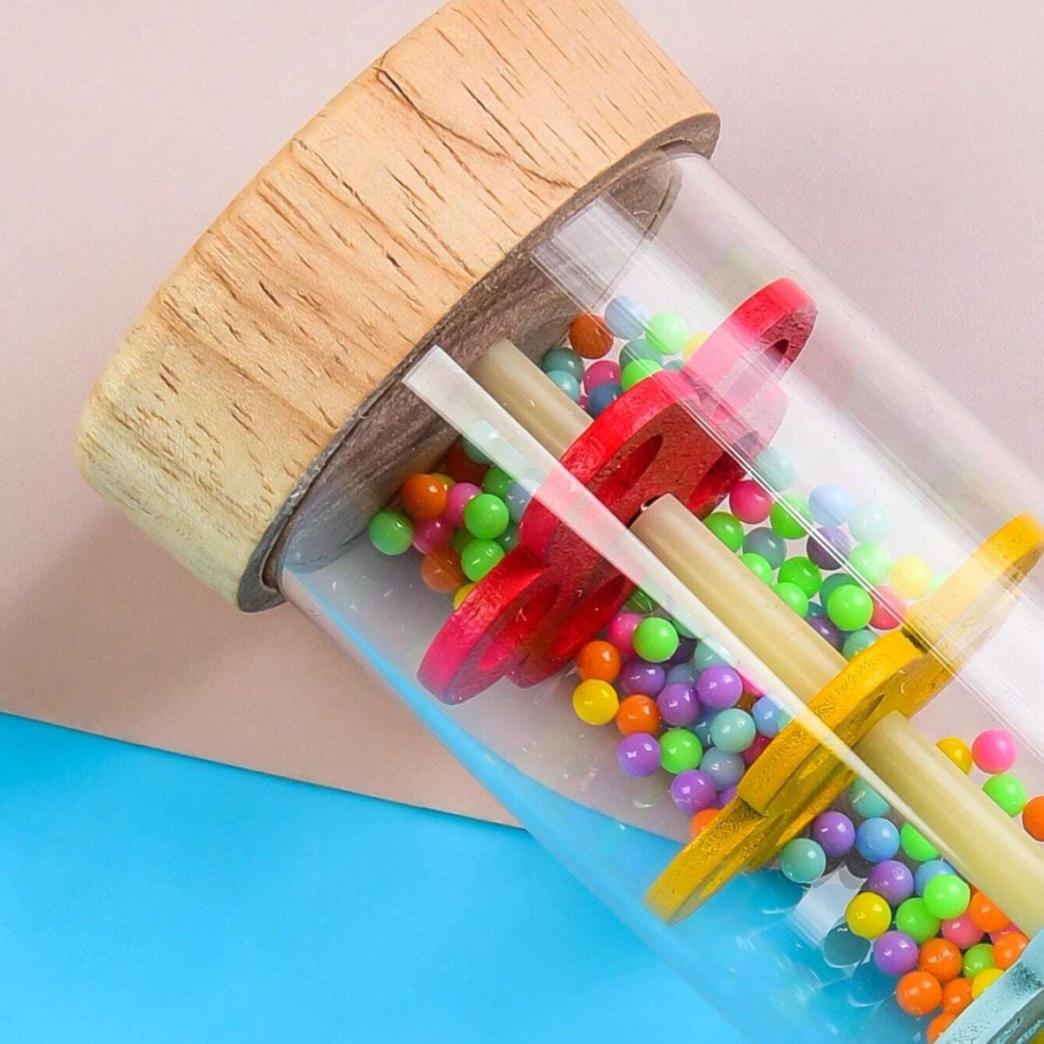Wooden Rainmaker Rattle toy for Infants