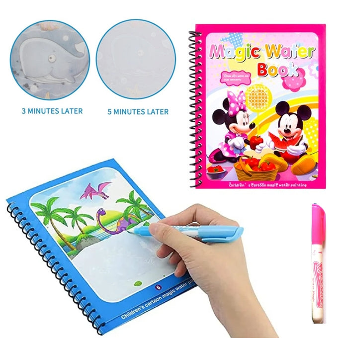 Magic Water Book Painting Drawing Coloring Board Book Doodle & Magic Water Pen