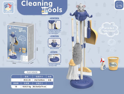 Kids Cleaning Set: Pretend Play Housekeeping Toy (8 pieces)