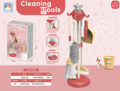 Kids Cleaning Set: Pretend Play Housekeeping Toy (8 pieces)