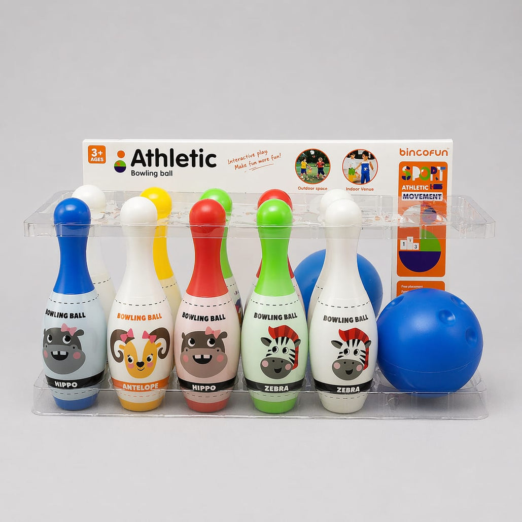 Kids Mini Bowling Set – Animal Theme Bowling Game with Balls & Pins for Indoor & Outdoor Play