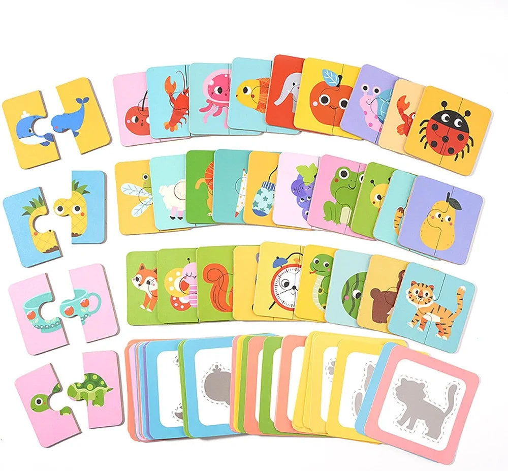Shadow Matching Two Piece Puzzle