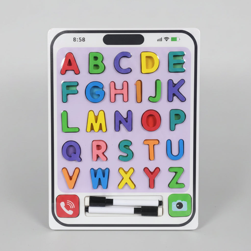 2 in 1 Mobile Alphabet Stacking & White Board