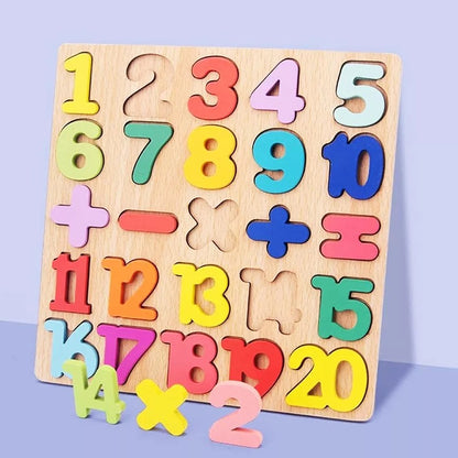 1 to 20 Counting Wooden 3D Learning Mini Puzzle Board