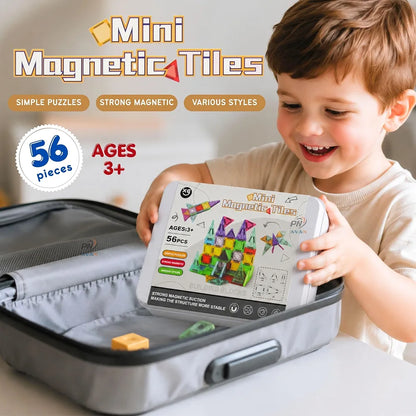 Mini Magnetic Tiles- 56 pcs Set