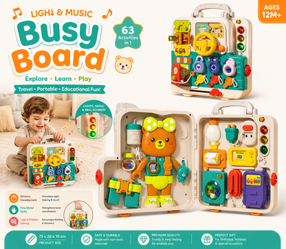 Multifunctional Busy and Sensory Board with Light and Sound