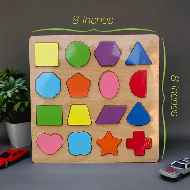 Shapes Wooden 3D Learning Mini Puzzle Board