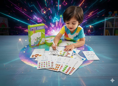 123 Write-and-Wipe Learning Cards – Reusable Early Learning Set