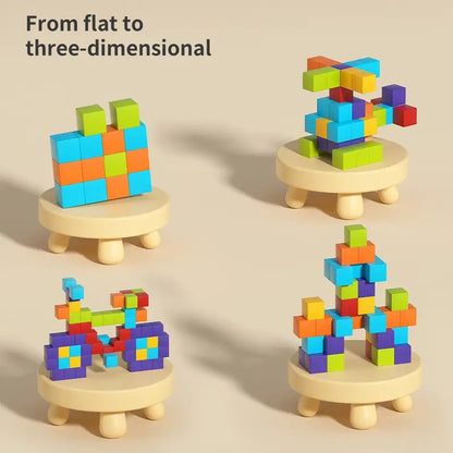 Magnetic Building Blocks Blocks – 48 pieces (2cm x 2cm)