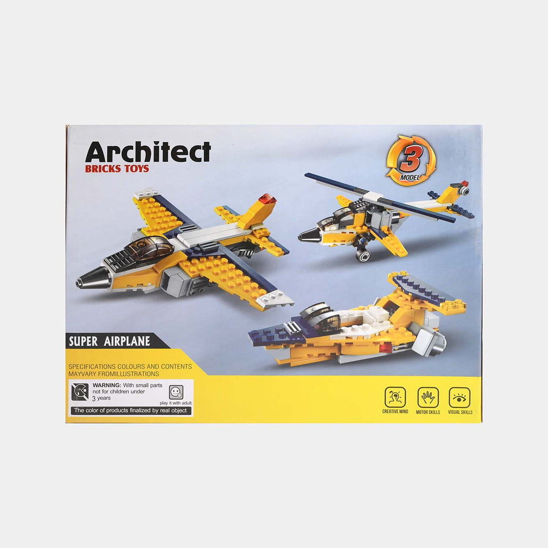 Architect Airplane Building Construction Blocks 3-in-1 (130 Pieces)