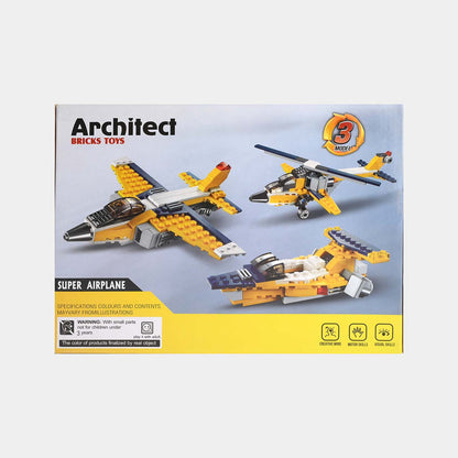 Architect Airplane Building Construction Blocks 3-in-1 (130 Pieces)