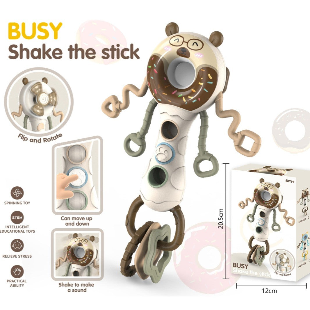 Multi-functional Montessori Busy Shake Stick Rattle