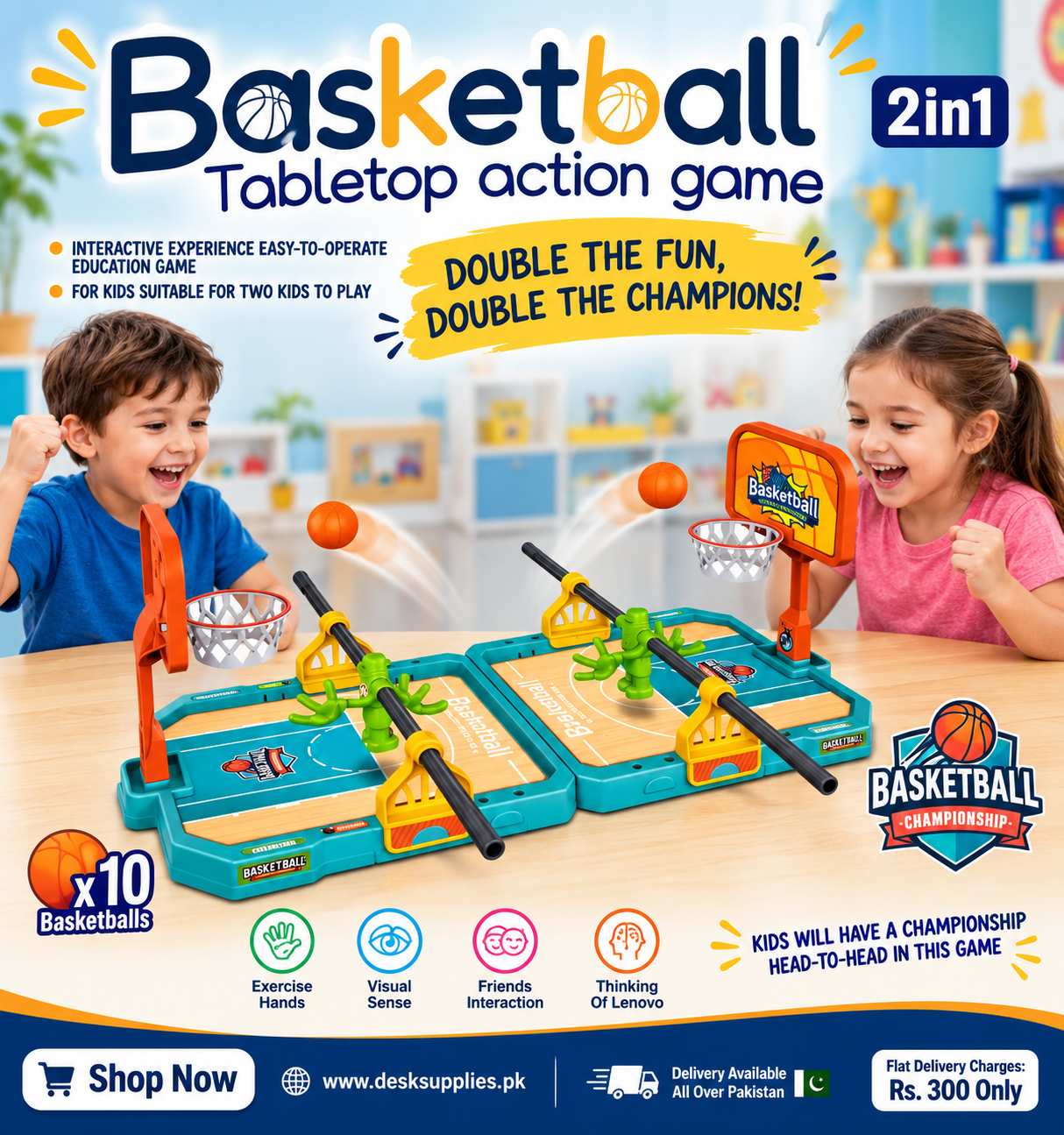 Mini Basketball Table Top Action Shooting Game For 2 Players