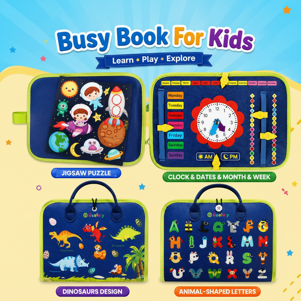 Busy Montessori Fine Motor Skills and Sensory Book