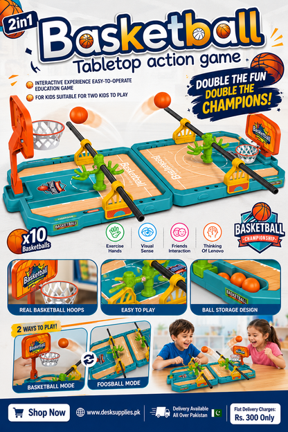 Mini Basketball Table Top Action Shooting Game For 2 Players