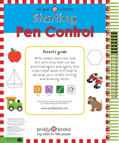 Roger Priddy Wipe Clean: Starting Pen Control: Includes a Wipe-Clean Pen