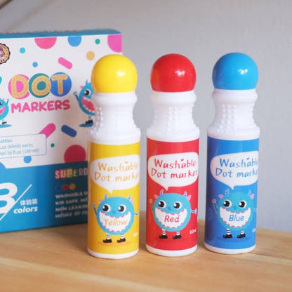 Washable Dot Markers – Set of 3