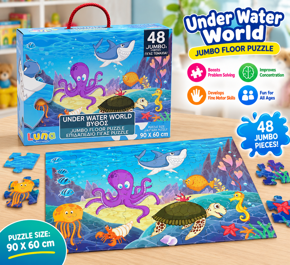 Under Water World Jumbo Floor Jigsaw Puzzle – 48 pieces