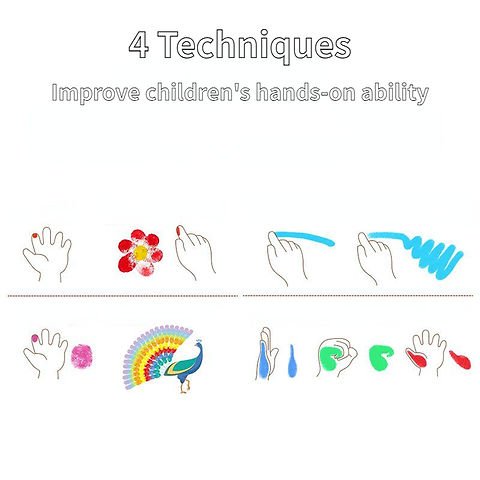 Finger Paints and Book Set (24 colors)
