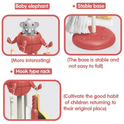 Kids Cleaning Set: Pretend Play Housekeeping Toy (8 pieces)
