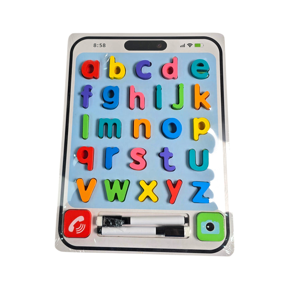 2 in 1 Mobile Lower Case Alphabet Stacking & White Board