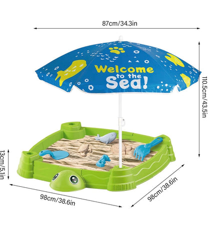 2-in-1 Turtle Sandbox and Sensory Table
